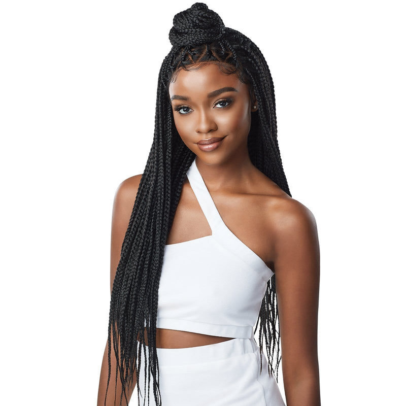 KNOTLESS TRIANGLE PART BRAIDS | Outre Pre-Braided Synthetic HD Lace Front Wig | Hair to Beauty.