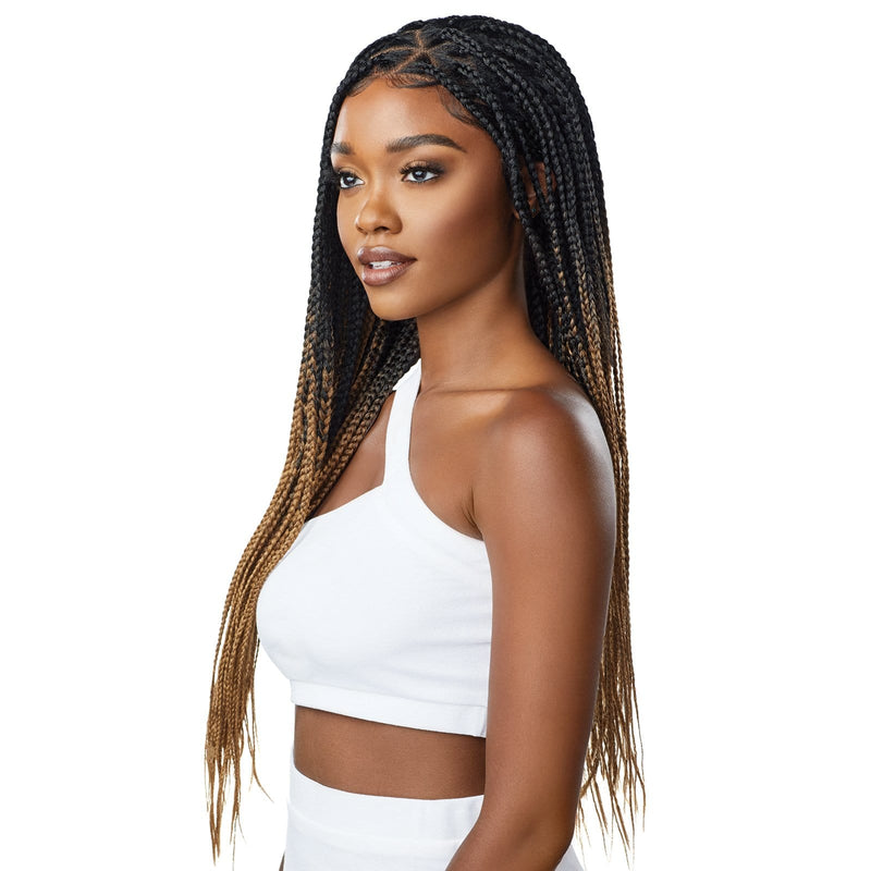 KNOTLESS TRIANGLE PART BRAIDS | Outre Pre-Braided Synthetic HD Lace Front Wig | Hair to Beauty.