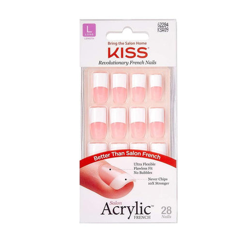 KISS | Salon Acrylic French Nails KSA09 Long | Hair to Beauty.