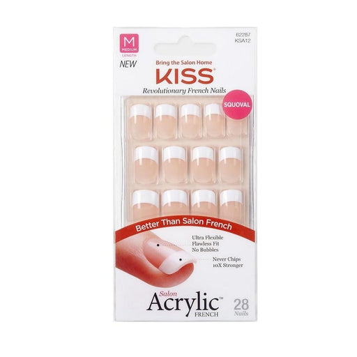 KISS | Salon Acrylic French Nails KSA12 Medium | Hair to Beauty.