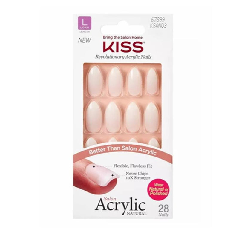 KISS | Salon Acrylic French Nails KSAN03 Long | Hair to Beauty.