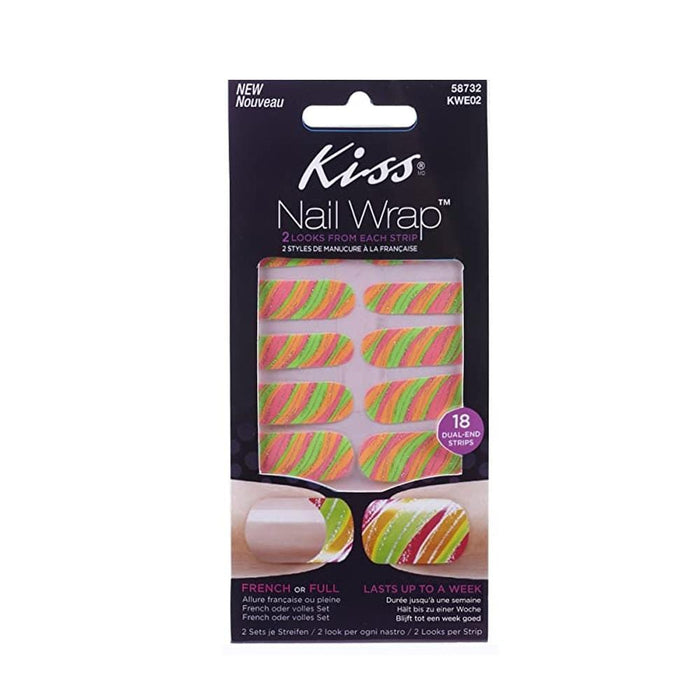 KISS | Nail Wrap 2 Looks From Each Strip KWE02 | Hair to Beauty.