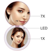 BE U | Compact LED Mirror Round | Hair to Beauty.