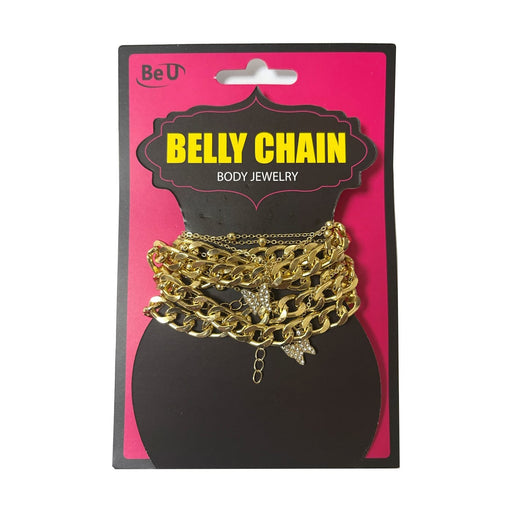 BE U | Big Belly Chain Body Jewelry Rhinestone Butterflies - Hair to Beauty.