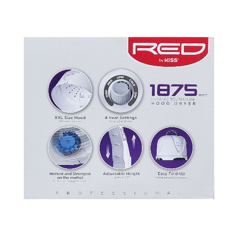 RED BY KISS | 1875w Ceramic Tourmaline Hood Dryer | Hair to Beauty.