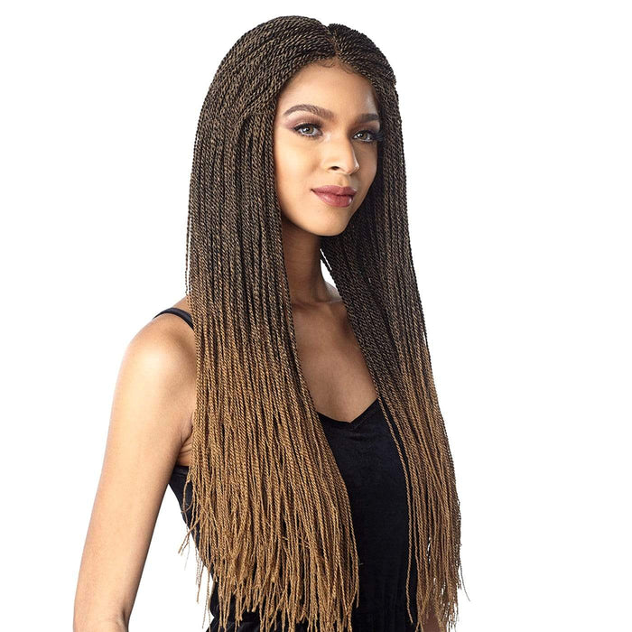 Braided Wigs Long 28 inch Free Part 13x4 Swiss Lace Front Knotless