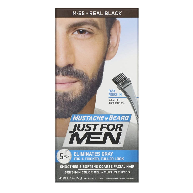 JUST FOR MEN | Mustache and Beard Brush-In Color Gel | Hair to Beauty.