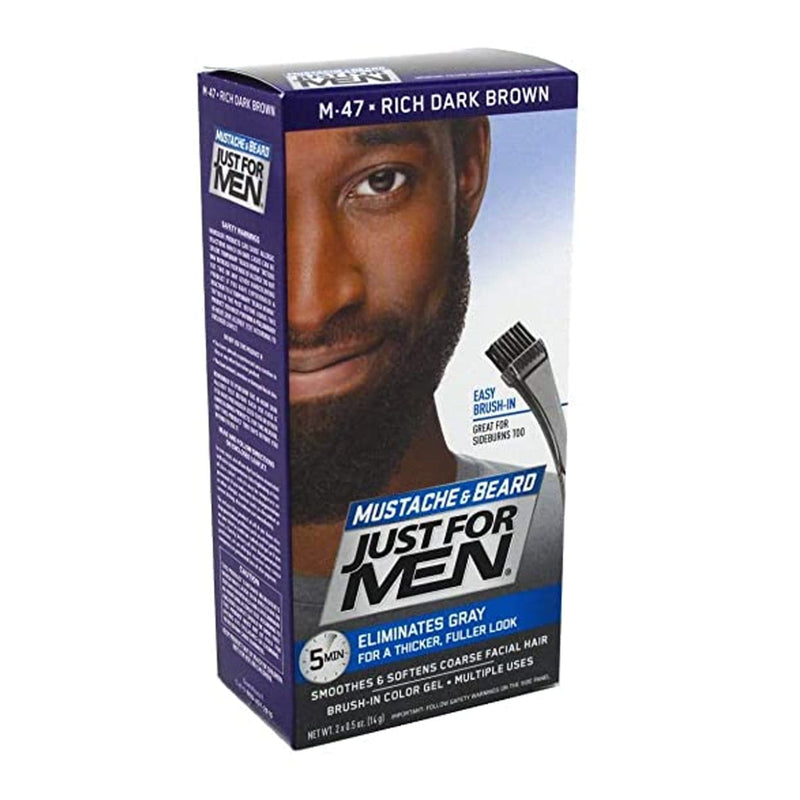 JUST FOR MEN | Mustache and Beard Brush-In Color Gel | Hair to Beauty.