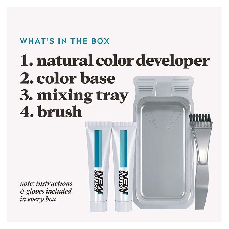 JUST FOR MEN | Mustache and Beard Brush-In Color Gel | Hair to Beauty.