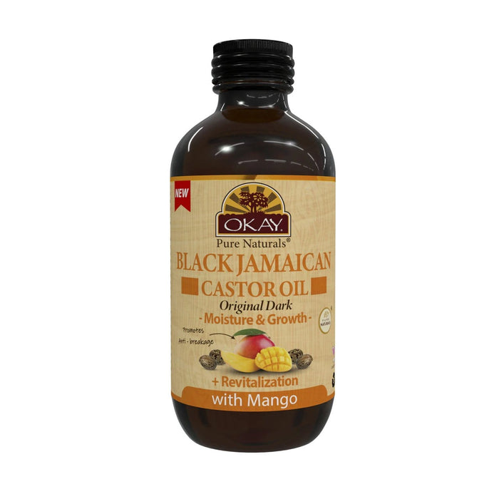 OKAY | Mango Original Dark Black Jamaican Castor Oil 4oz | Hair to Beauty.