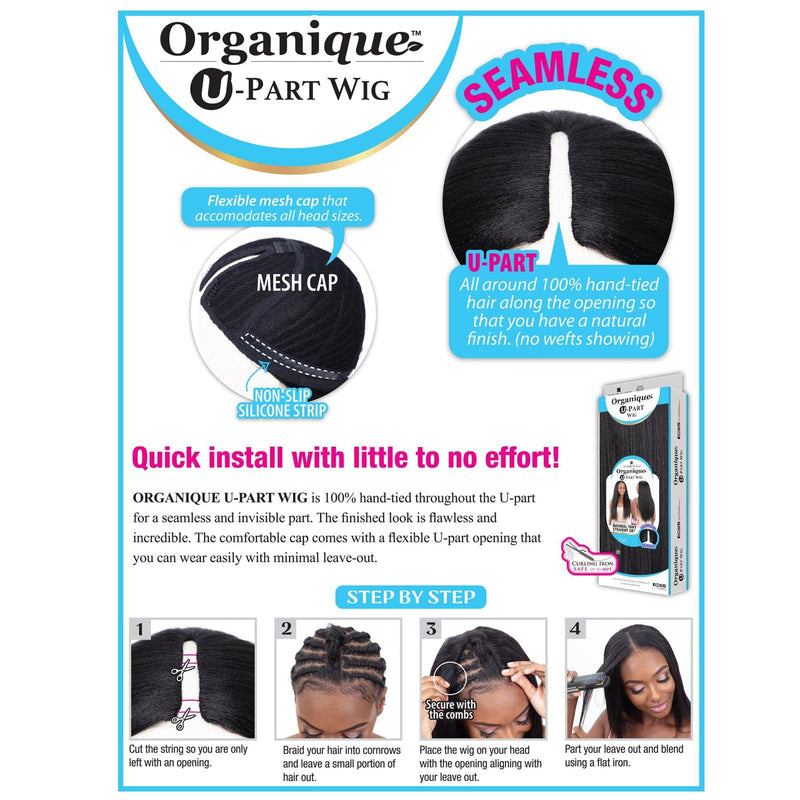 NATURAL YAKY STRAIGHT 14" | Freetress Equal Organique U-Part Wig - Hair to Beauty.