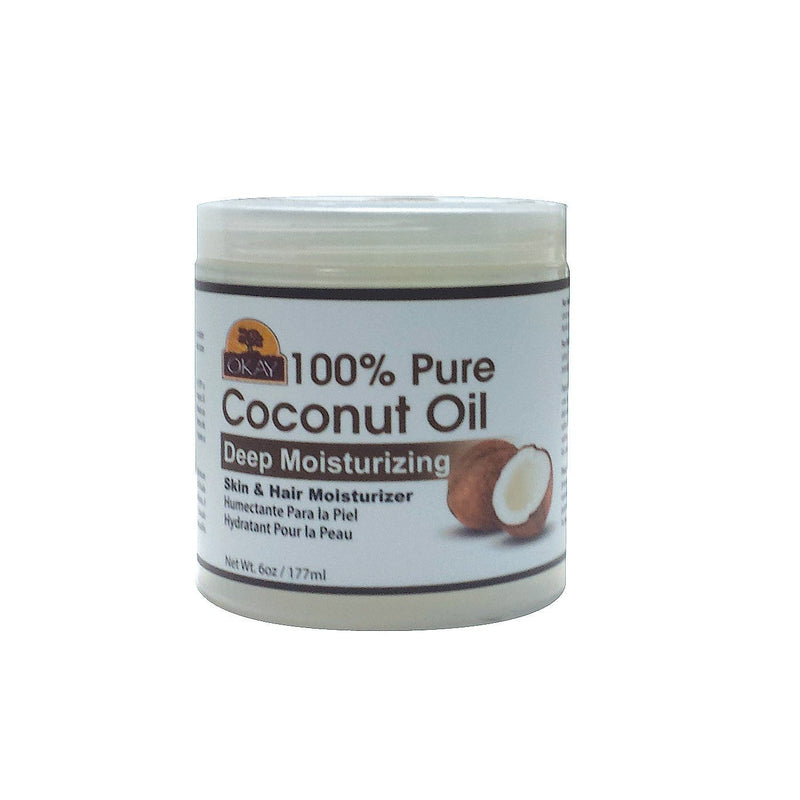 OKAY | 100% Pure Coconut Oil Skin & Hair Moisturizing 6oz | Hair to Beauty.