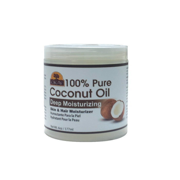 OKAY | 100% Pure Coconut Oil Skin & Hair Moisturizing 6oz | Hair to Beauty.