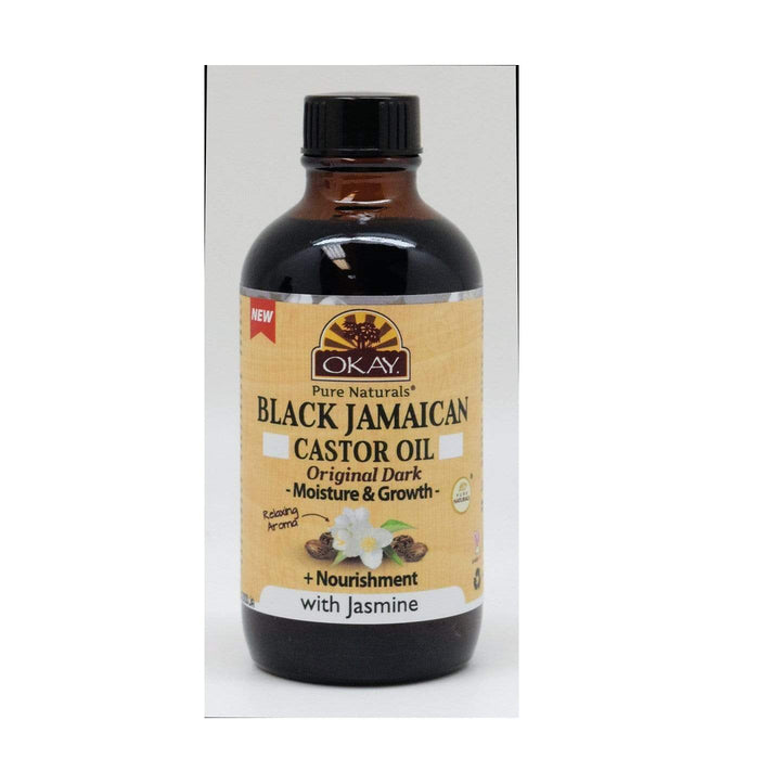 OKAY | Jasmine Original Dark Black Jamaican Castor Oil 4oz | Hair to Beauty.