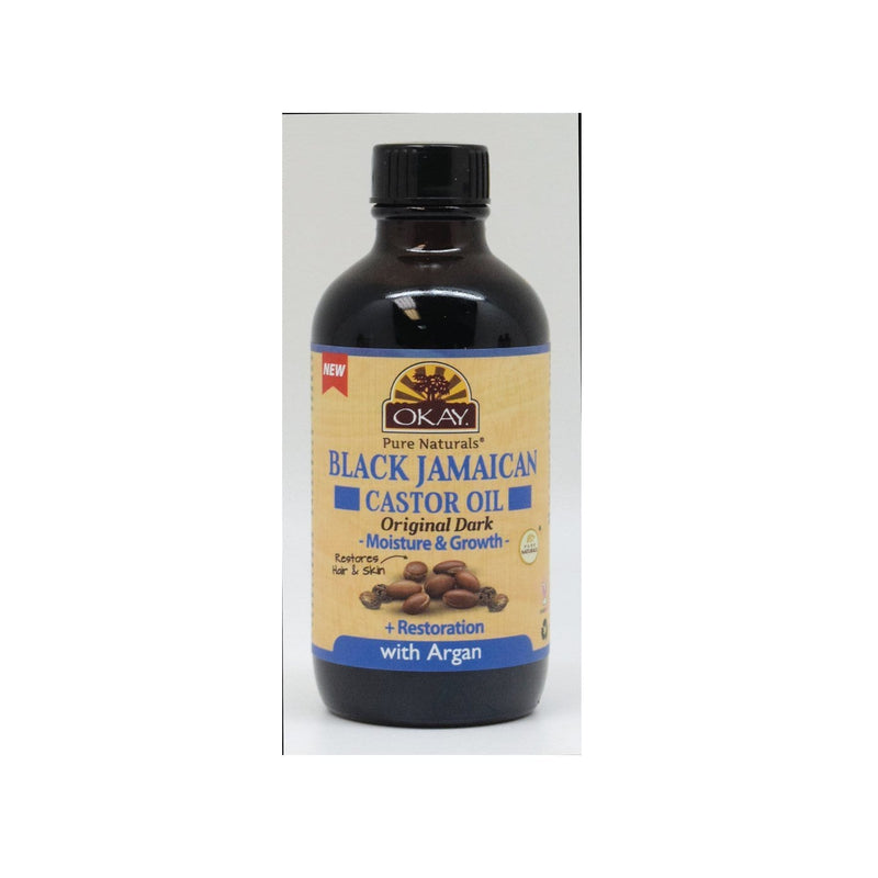 OKAY | Argan Original Dark Black Jamaican Castor Oil 4oz | Hair to Beauty.