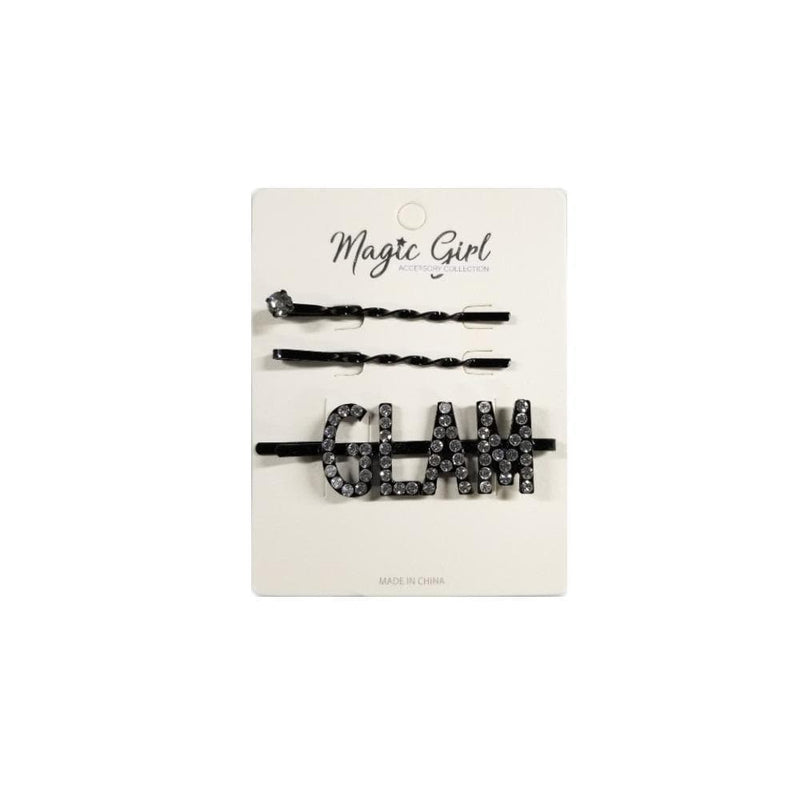 GLAM | Rhinestone Hair Pin 3PCS | Hair to Beauty.