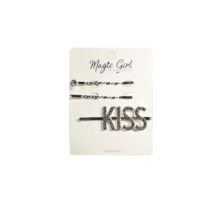 KISS | Rhinestone Hair Pin 3PCS | Hair to Beauty.