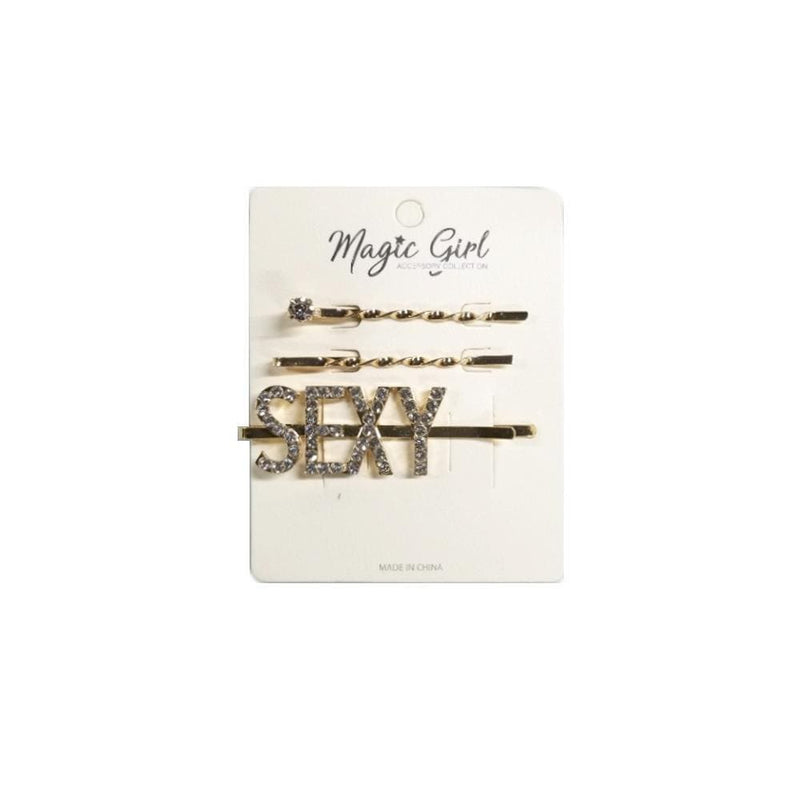 SEXY 1 | Rhinestone Hair Pin 3PCS | Hair to Beauty.