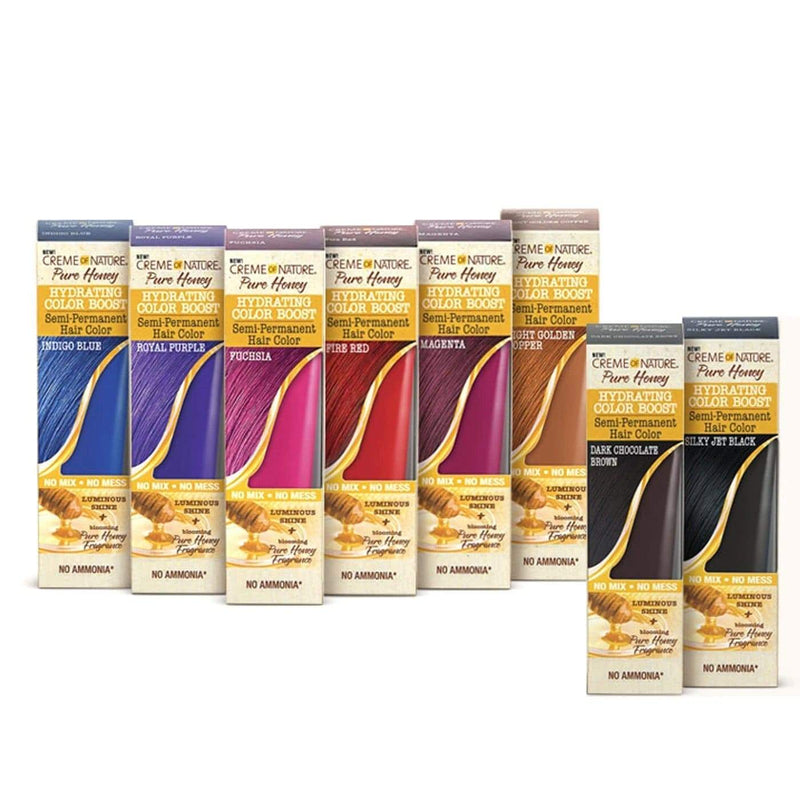 CREME OF NATURE | Pure Honey Hydrating Color Boost Semi-Permanent Hair Color | Hair to Beauty.