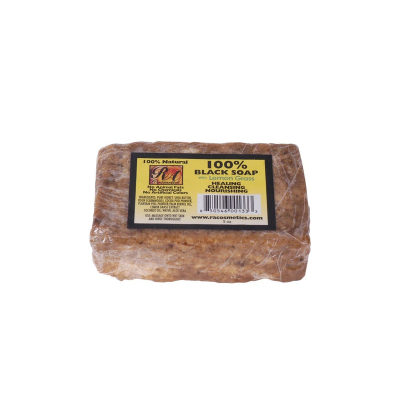 RA COSMETICS | Lemongrass Black Soap 5oz | Hair to Beauty.