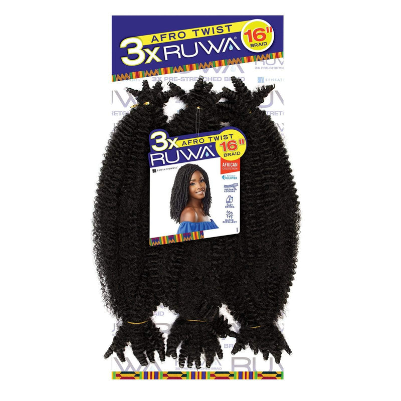 3X RUWA AFRO TWIST 16" | Synthetic Braid | Hair to Beauty.