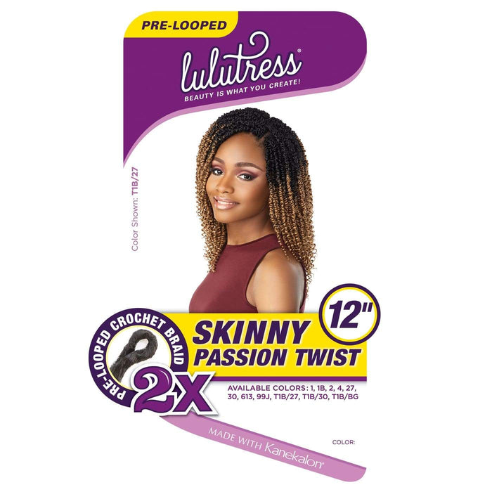2X SKINNY PASSION TWIST 12" | Lulutress Synthetic Crochet Braid | Hair to Beauty.