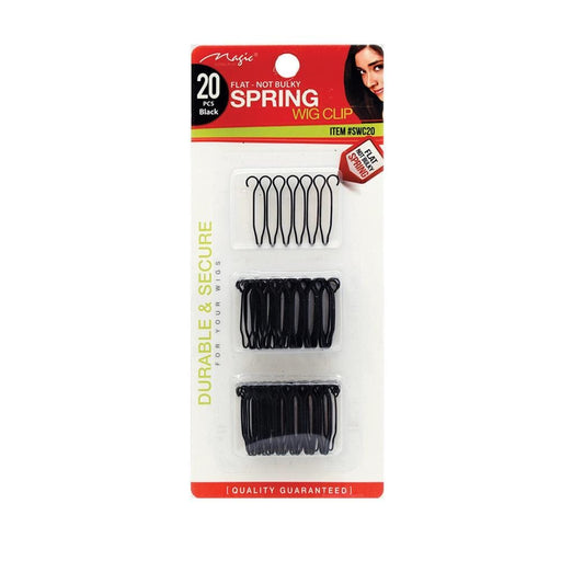 MAGIC | Flat - Not Bulky Spring Wig Clips 20PCS Black SWC20 | Hair to Beauty.