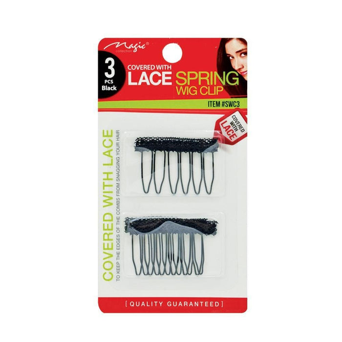 MAGIC | Flat - Not Bulky Spring Wig Clips 3PCS Black SWC3 | Hair to Beauty.