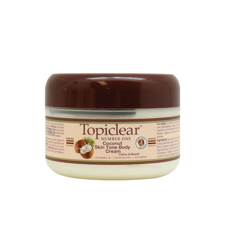 TOPICLEAR | Coconut Skin Tone Body Cream 6oz | Hair to Beauty.