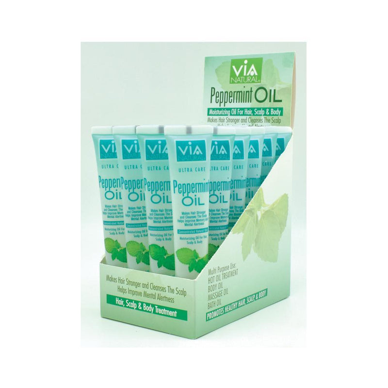 VIA NATURAL | Oil for Hair, Scalp & Body Treatment Peppermint Body Oil 1.5oz | Hair to Beauty.
