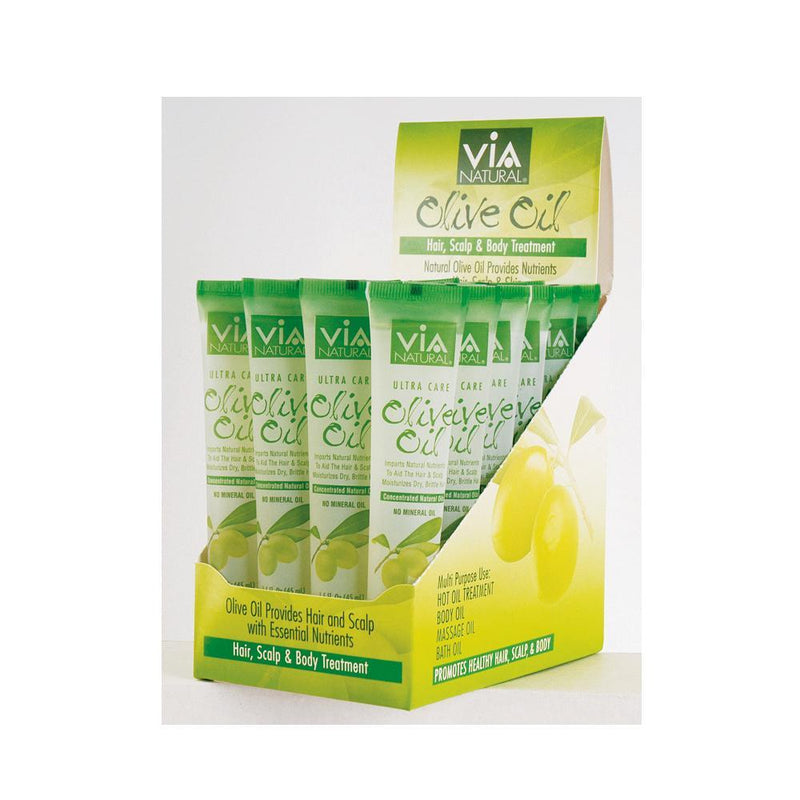VIA NATURAL | Oil for Hair, Scalp & Body Treatment Olive Oil 1.5oz | Hair to Beauty.