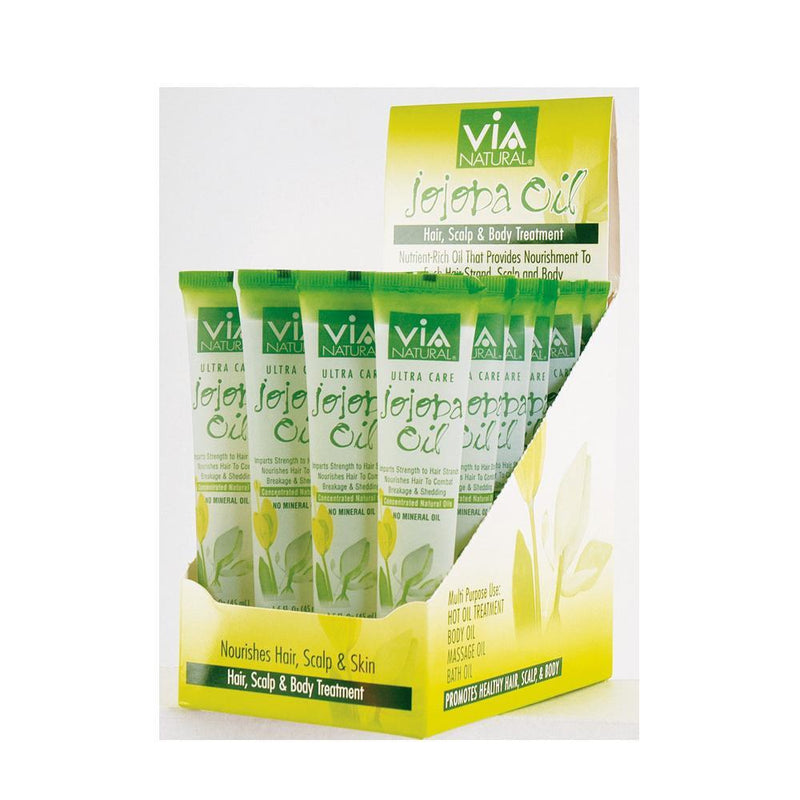 VIA NATURAL | Oil for Hair, Scalp & Body Treatment Jojoba Oil 1.5oz | Hair to Beauty.