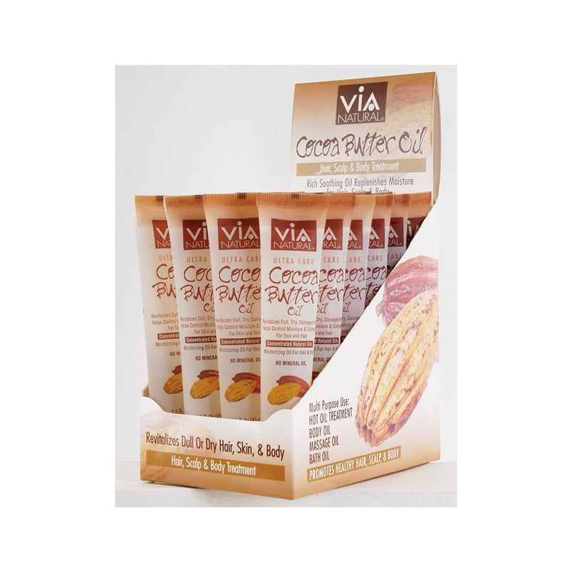VIA NATURAL | Oil for Hair, Scalp & Body Treatment Cocoa Butter Oil 1.5oz | Hair to Beauty.
