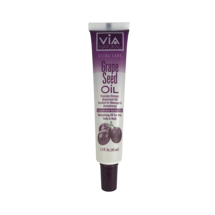 VIA NATURAL | Oil for Hair, Scalp & Body Treatment Grape Seed Oil 1.5oz | Hair to Beauty.