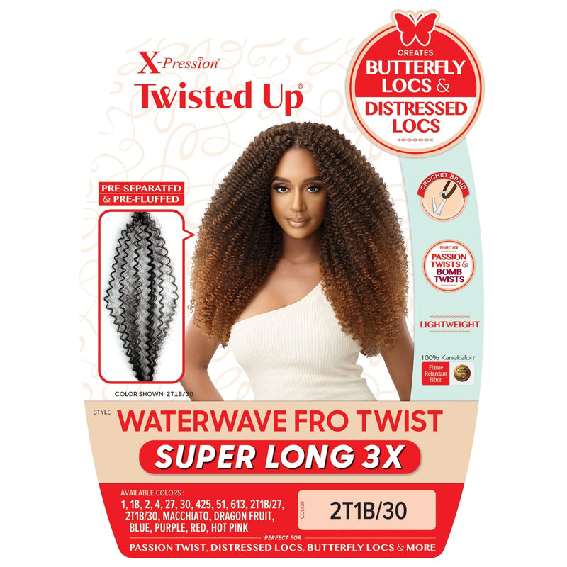 WATERWAVE FRO TWIST SUPER LONG 3X | Outre X-pression Twisted Up Synthetic Braid | Hair to Beauty.