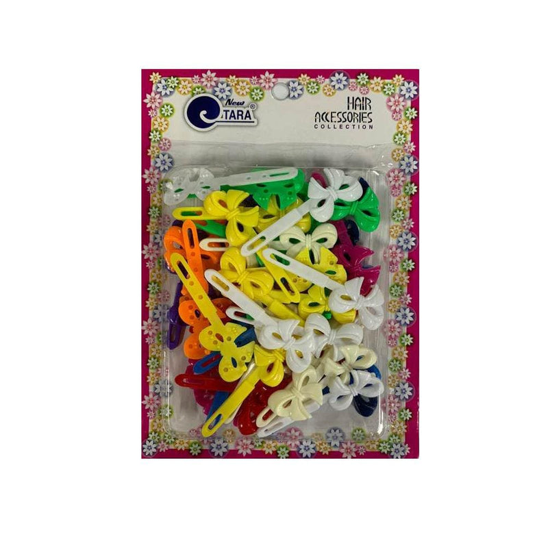 ZQ72112 | Assorted Color Bow Barrettes | Hair to Beauty.