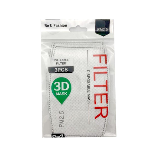 BE U | 3D Mask PM 2.5 Filter 3PCS | Hair to Beauty.